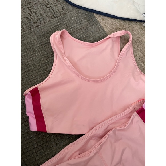 Pink and red workout bra and leggings size 2XL - Picture 2 of 3